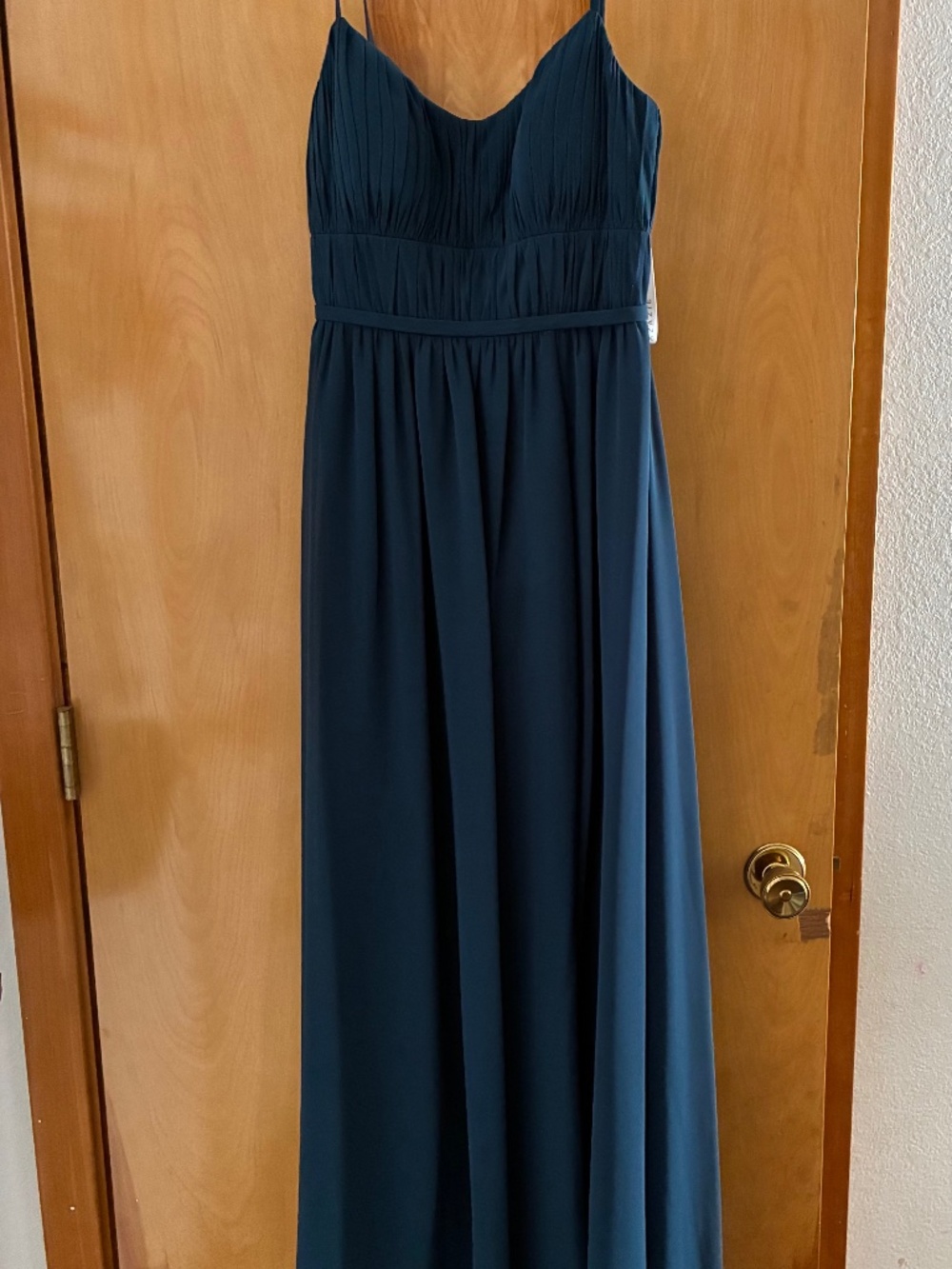 Azazie navy blue dress